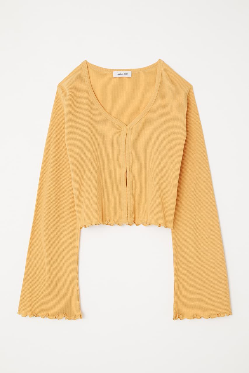 LAGUA GEM「THIN WAFFLE CROPPED TOPS」|Tシャツ・カットソー|