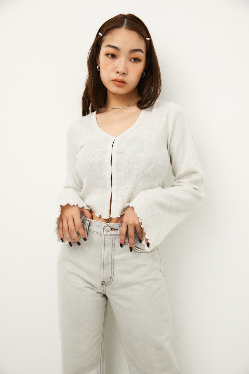 LAGUA GEM「THIN WAFFLE CROPPED TOPS」|Tシャツ・カットソー|T.GRY