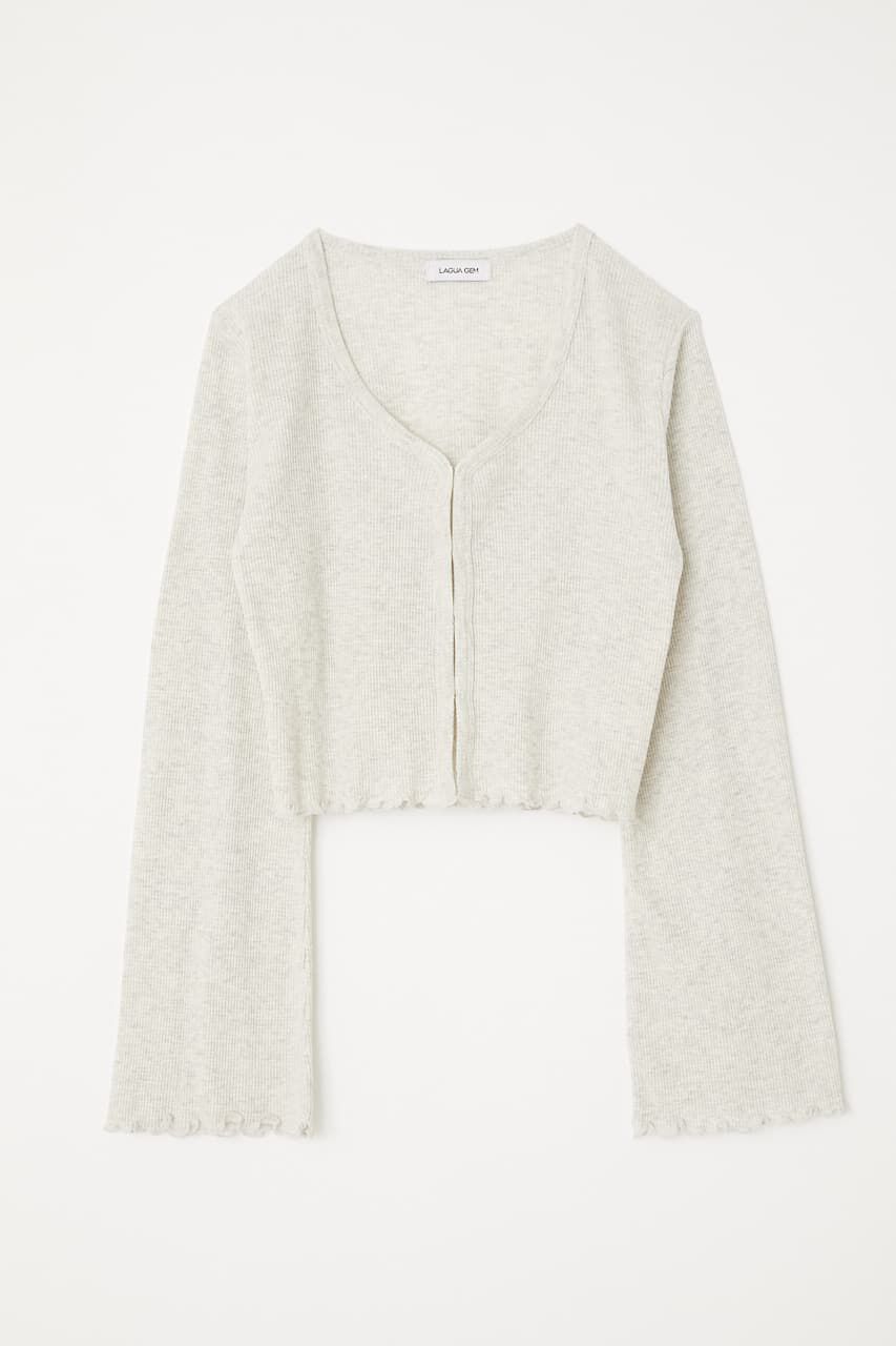 LAGUA GEM「THIN WAFFLE CROPPED TOPS」|Tシャツ・カットソー|