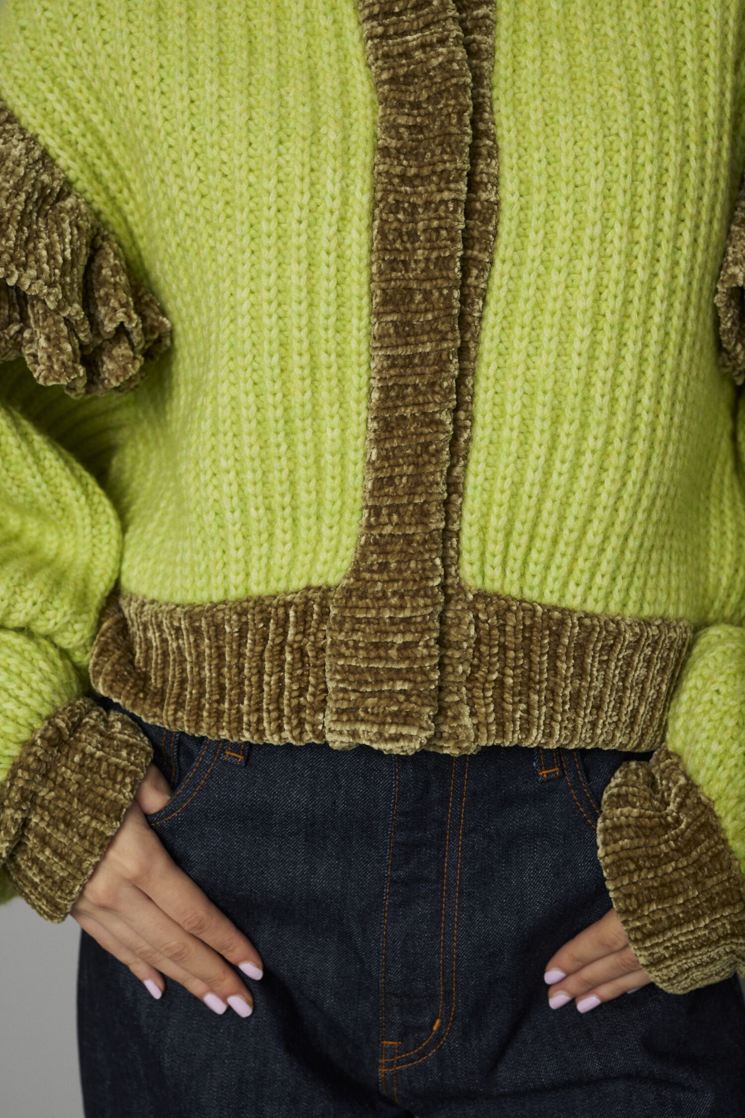 HeRIN.CYE「Frill shoulder cardigan」|カーディガン|