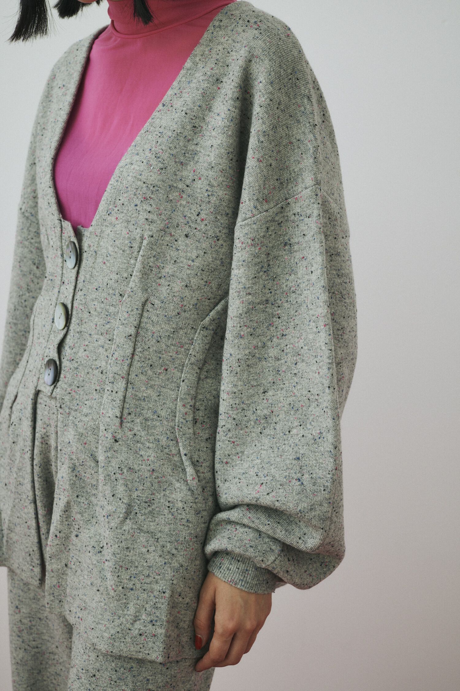 HeRIN.CYE「Nep knit cardigan」|カーディガン|