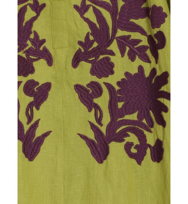 ELENDEEK「sar/CTN LINEN BIG FLOWER EMB DRESS」|ワンピース|