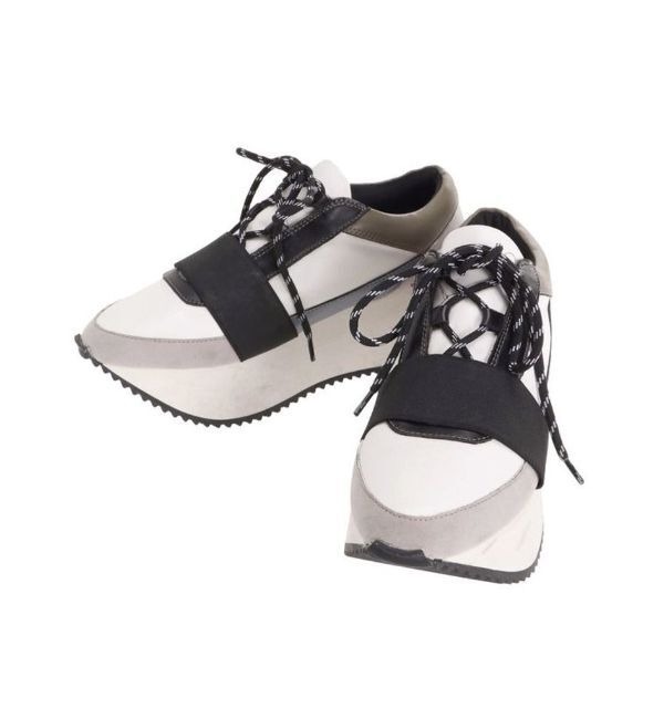 ELENDEEK「LACE UP PLATFORM SOLE SNEAKERS」|スニーカー|ネイビー