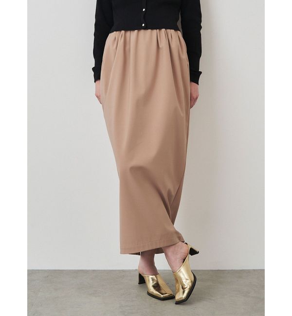 ELENDEEK「TUCK WAIST SK」|スカート|ベージュ