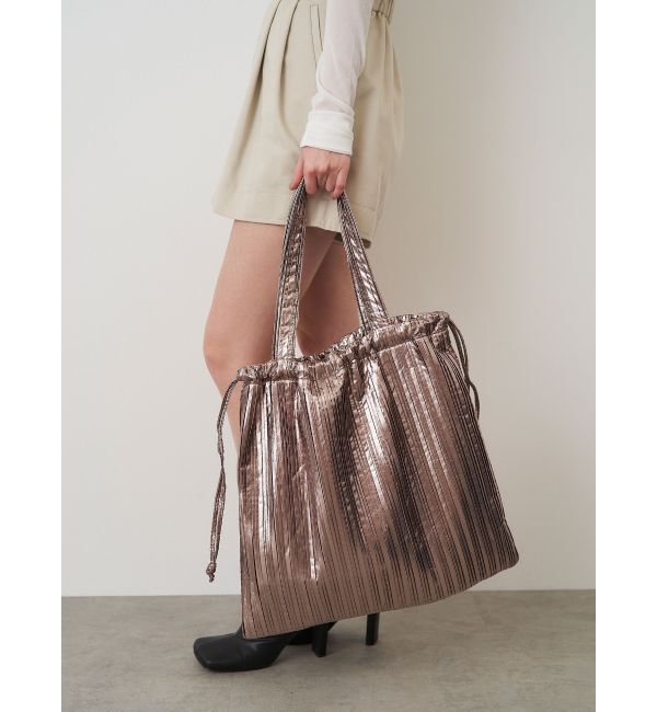ELENDEEK「PLEATS TOTEBAG」|トートバッグ|ブラウン