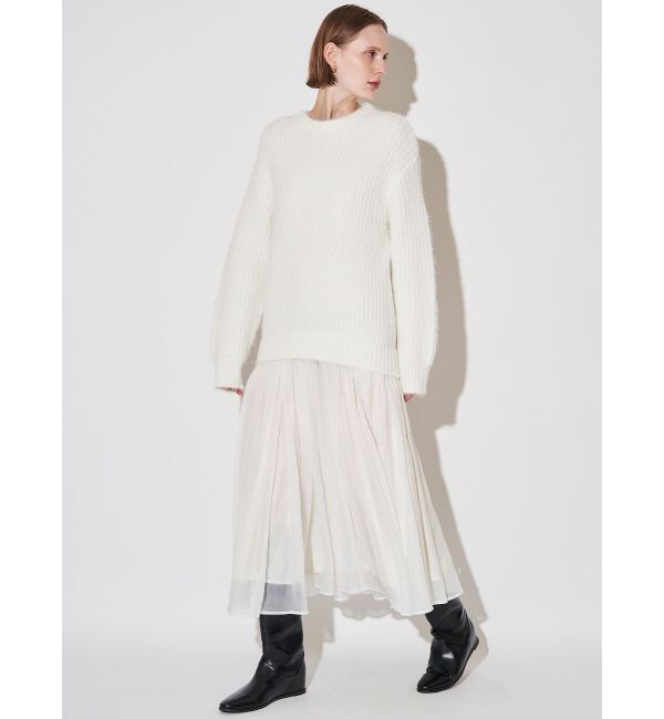 ELENDEEK「BRUSHED YARN KNIT DOCKING OP」|ワンピース|