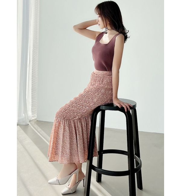 RESEXXY「シャーリングマーメイドスカート」|スカート|