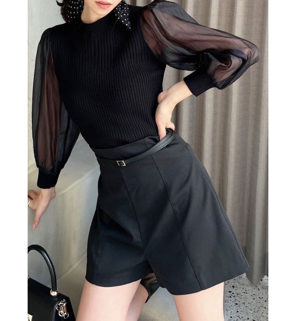 RESEXXY「ハイウエストショートパンツ」|その他|ブラック