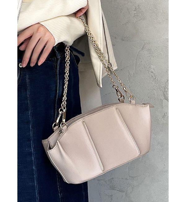 RESEXXY「ピンタックデザインハンドバッグ」|ハンドバッグ|ベージュ