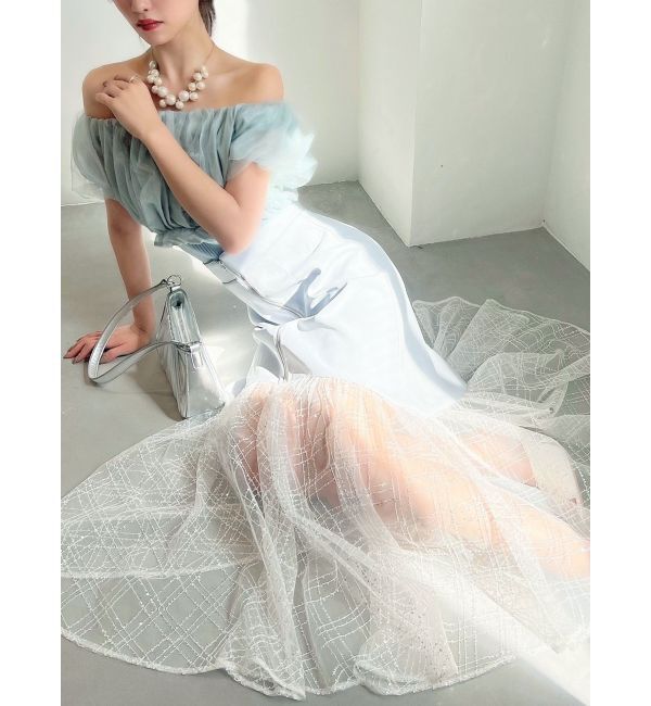 RESEXXY「スパンコールチュールZIPフレアスカート」|スカート|