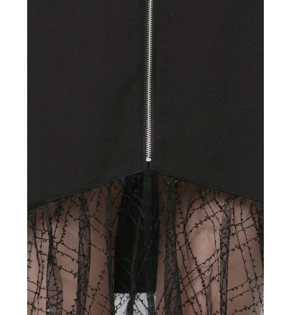 RESEXXY「スパンコールチュールZIPフレアスカート」|スカート|