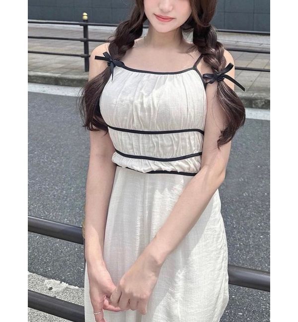 RESEXXY「シフォンキャミコンビネゾン」|オールインワン|アイボリー