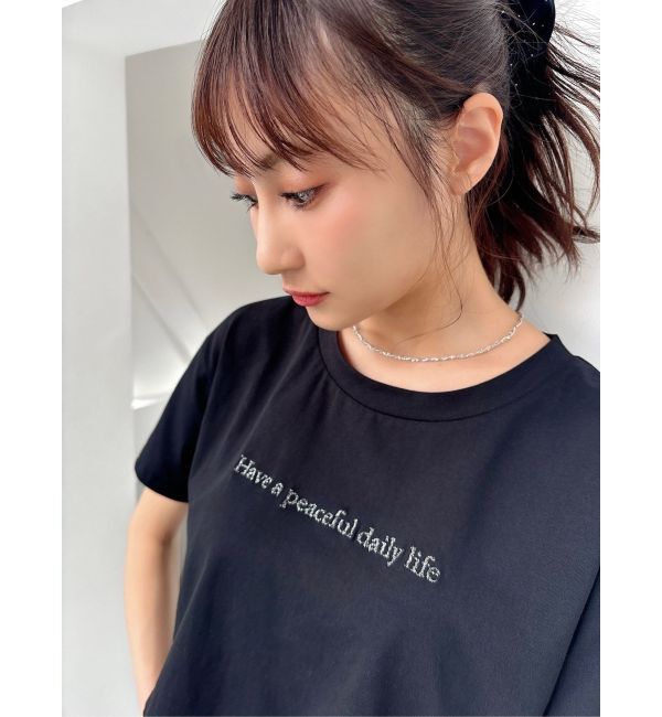 RESEXXY「ロゴ刺繍Tシャツ」|Tシャツ・カットソー|