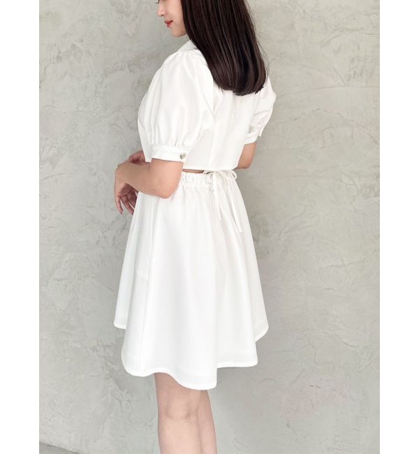 RESEXXY「サイドスリットシャツワンピース」|ワンピース|ホワイト