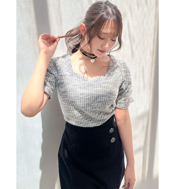 RESEXXY「カットツイードトップス」|Tシャツ・カットソー|
