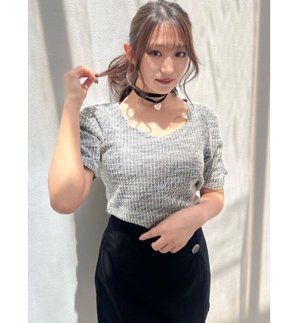 RESEXXY「カットツイードトップス」|Tシャツ・カットソー|
