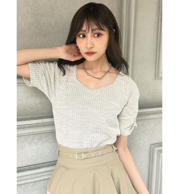 RESEXXY「カットツイードトップス」|Tシャツ・カットソー|