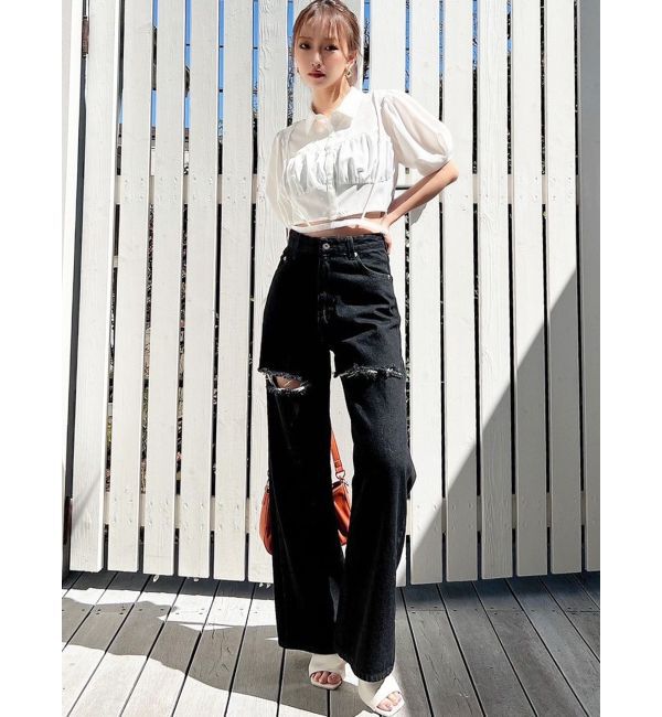 RESEXXY「ナローストラップコルセットシャツ」|シャツ・ブラウス|