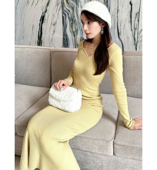 RESEXXY「ナローストラップリブワンピース」|ワンピース|