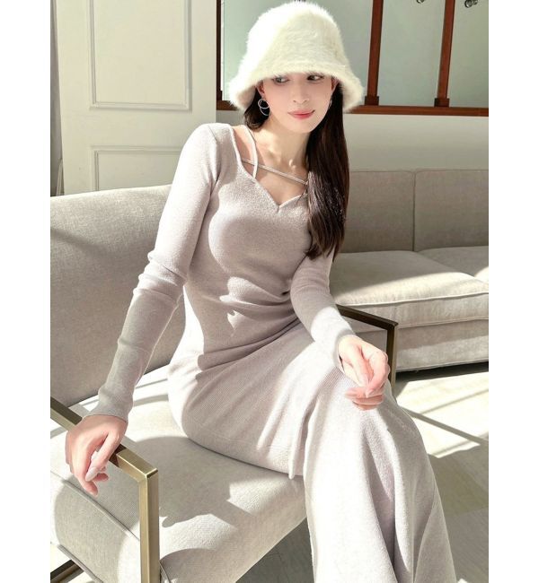 RESEXXY「ナローストラップリブワンピース」|ワンピース|