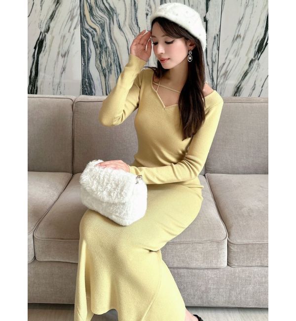 RESEXXY「ナローストラップリブワンピース」|ワンピース|