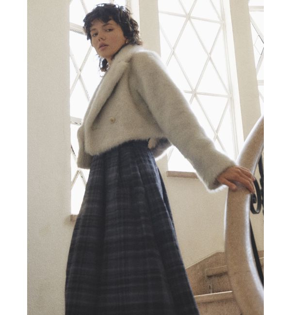 RESEXXY「シャイニーファークロップドブルゾン」|ブルゾン・スタジャン|