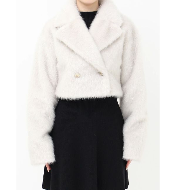 RESEXXY「シャイニーファークロップドブルゾン」|ブルゾン・スタジャン|