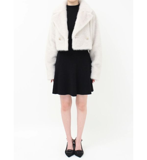 RESEXXY「シャイニーファークロップドブルゾン」|ブルゾン・スタジャン|