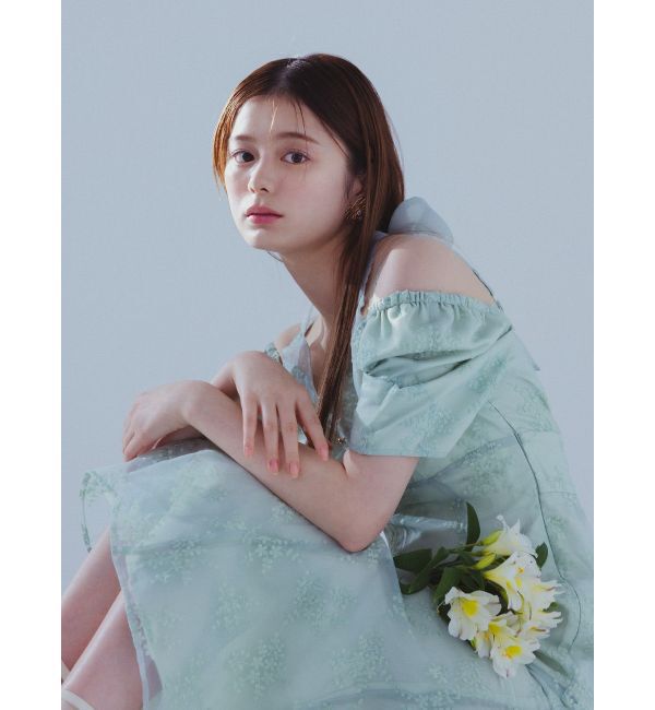 RESEXXY「エンブロイダリーシアーワンピース」|ワンピース|ミントグリーン