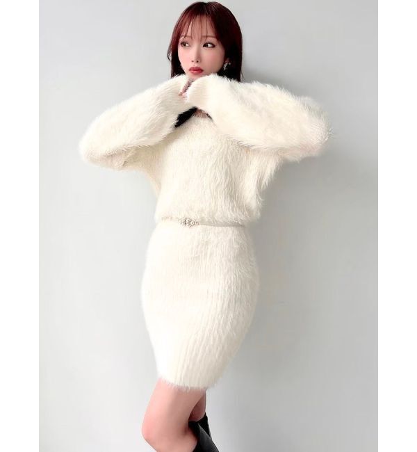 RESEXXY「【追加生産分】シャギーニットワンピース」|ワンピース|