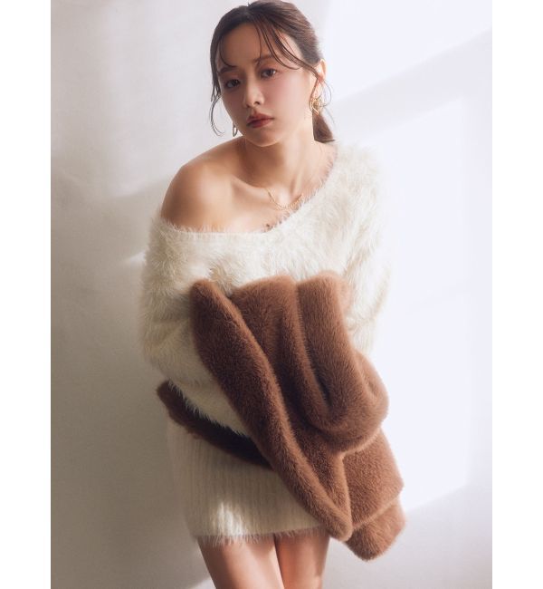 RESEXXY「【追加生産分】シャギーニットワンピース」|ワンピース|