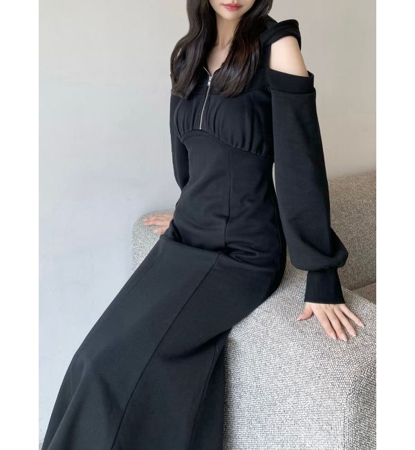 RESEXXY「【追加生産分】レイヤードフーディワンピース」|ワンピース|