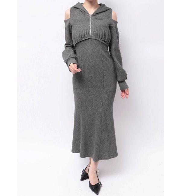 RESEXXY「【追加生産分】レイヤードフーディワンピース」|ワンピース|