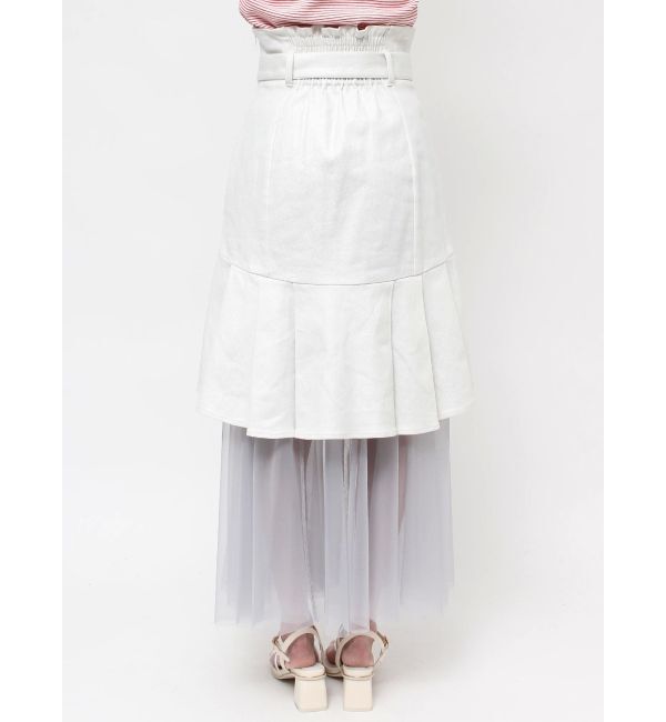 dazzlin「チュールドッキングデニムスカート」|スカート|