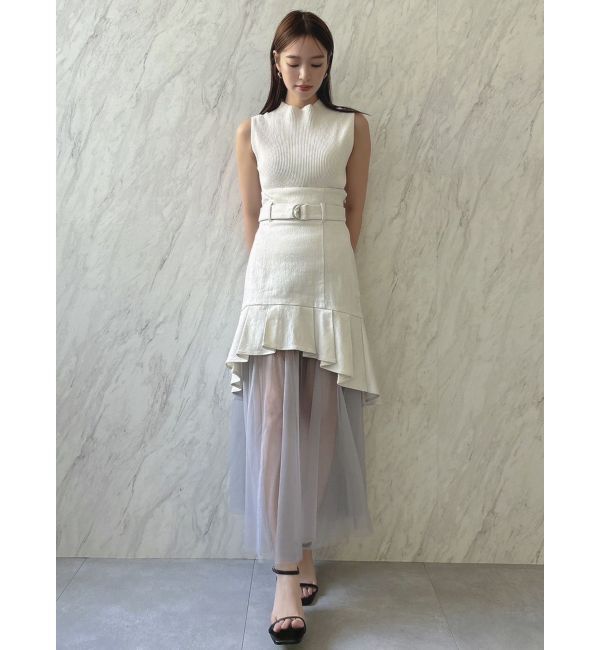 dazzlin「チュールドッキングデニムスカート」|スカート|