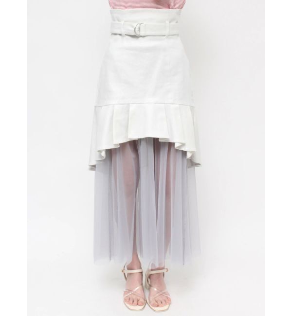 dazzlin「チュールドッキングデニムスカート」|スカート|