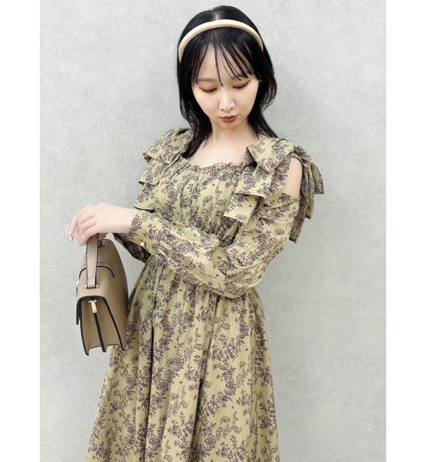 dazzlin「リボンショルダーアシンメトリーワンピース」|ワンピース|