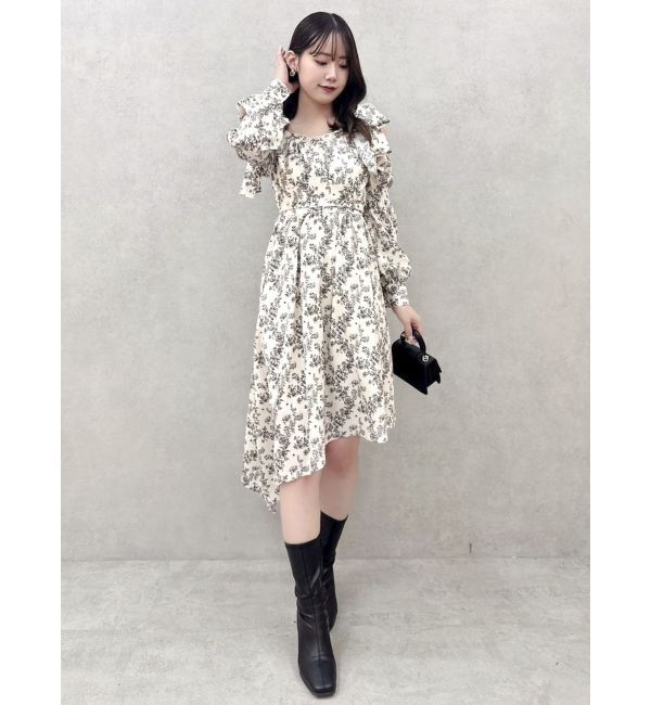 dazzlin「リボンショルダーアシンメトリーワンピース」|ワンピース|