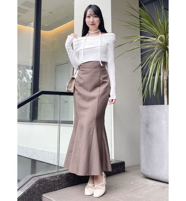 dazzlin「チョーカー付きオフショルドレープ長袖トップス」|Tシャツ・カットソー|