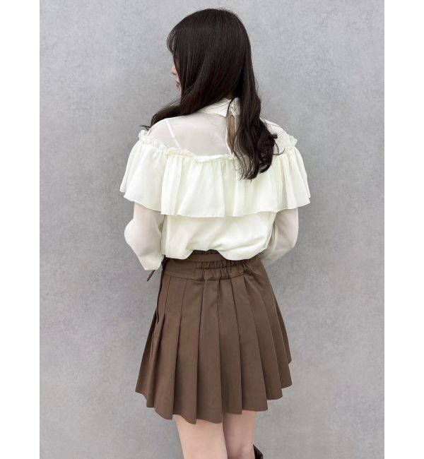 dazzlin「レースフラワーケープボウタイブラウス」|シャツ・ブラウス|