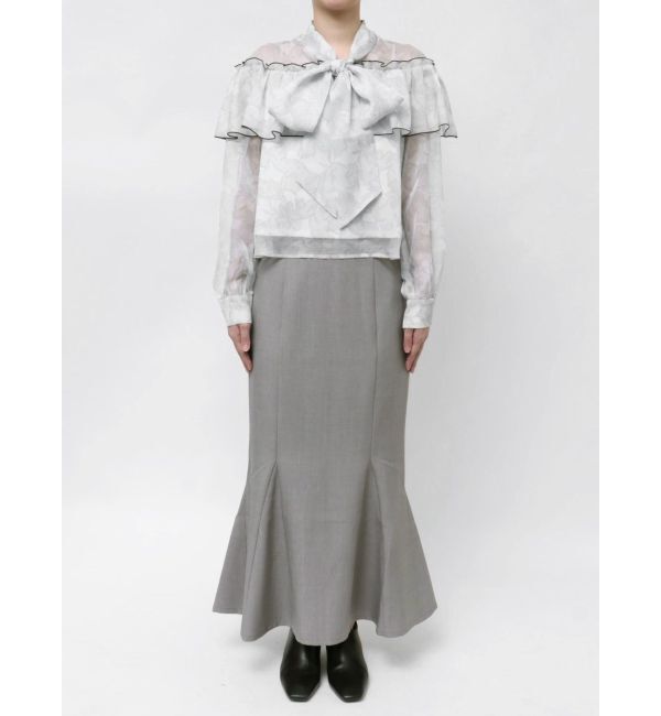 dazzlin「レースフラワーケープボウタイブラウス」|シャツ・ブラウス|