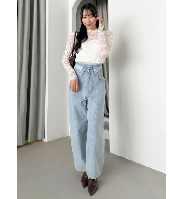 dazzlin「レースコンパクトミニマルトップス」|Tシャツ・カットソー|