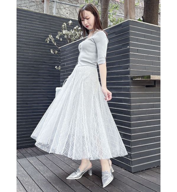 dazzlin「【再生産】スパンコールチュールスカート」|スカート|