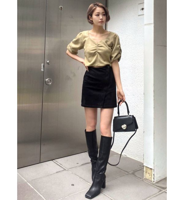 EMODA「ラップカバーミニスカート」|スカート|