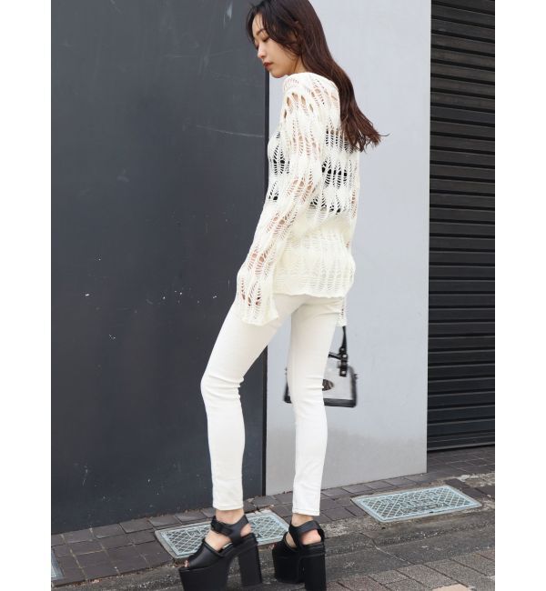 EMODA「アシンメトリーマークハイウエストパギンス」|デニム|