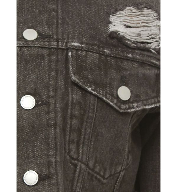 EMODA「Wスリットカットオフデニムジャケット」|ブルゾン・スタジャン|