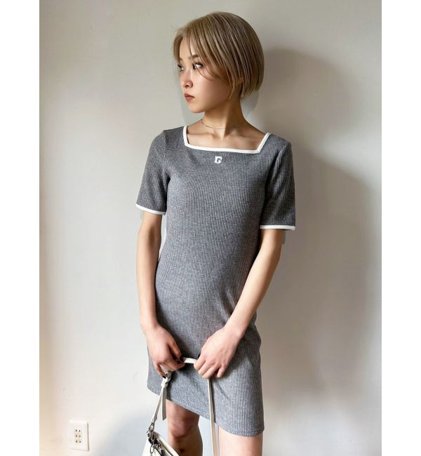 EMODA「スクエアカットリブワンピース」|ワンピース|