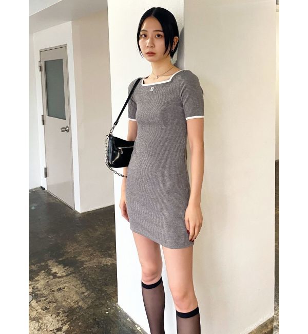 EMODA「スクエアカットリブワンピース」|ワンピース|