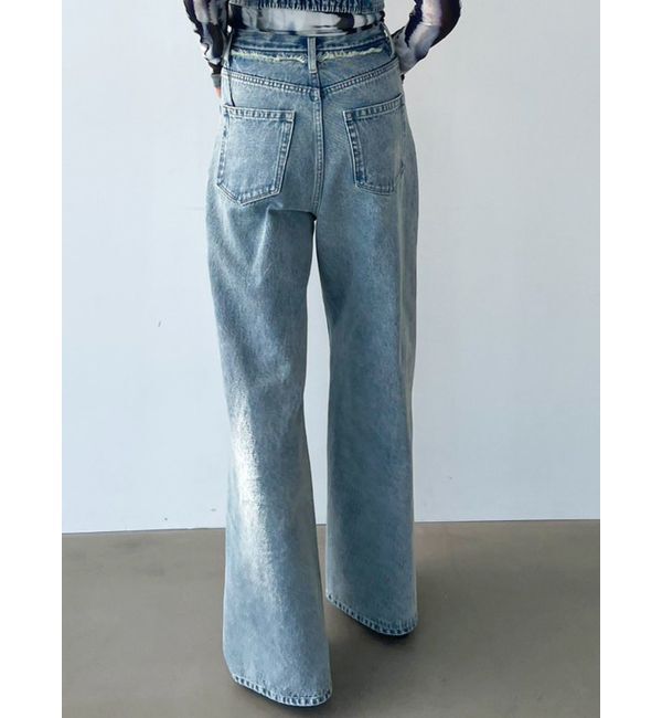 EMODA「ベルトフリンジジャストウエストジーンズ」|デニム|