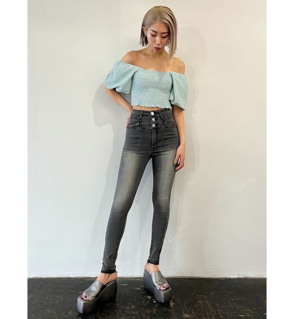 EMODA「ボリュームスリーブクロップトップ」|Tシャツ・カットソー|